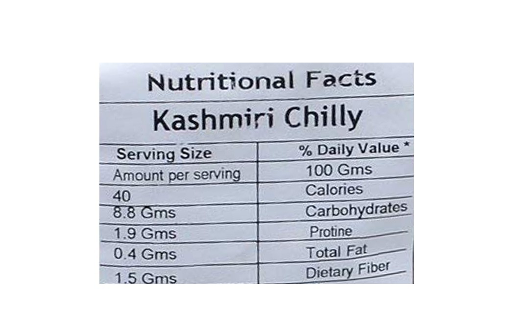 Leeve Dry fruits Kashmiri Chilly    Pack  400 grams